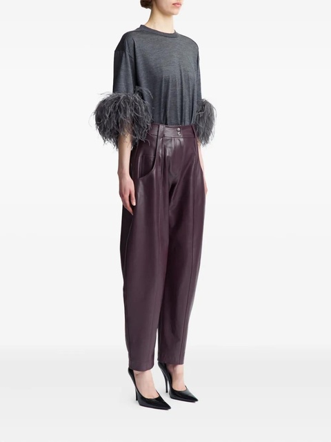 16Arlington Alcea leather trousers - Red - zdjęcie produktu nr 2