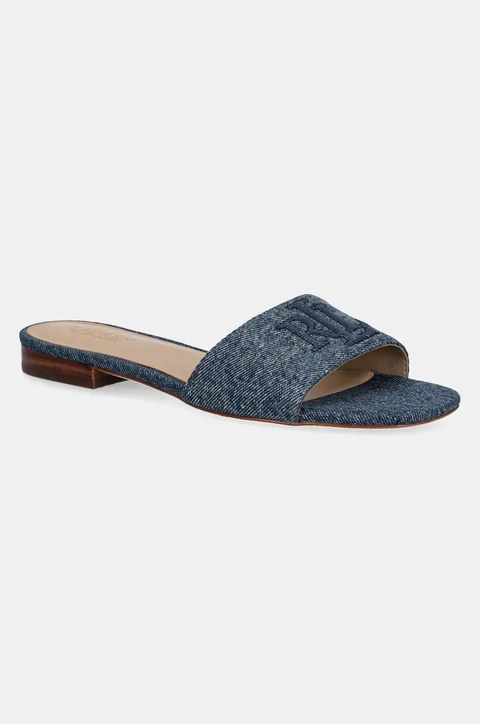 Lauren Ralph Lauren klapki Everley Sld damskie kolor niebieski 802966836001 - zdjęcie produktu nr 1