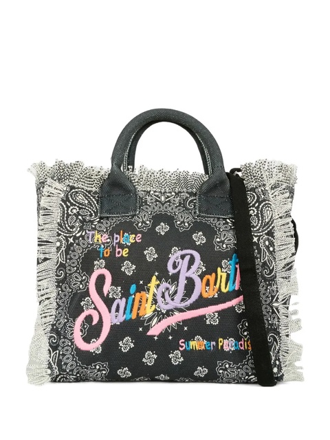 MC2 Saint Barth paisley-print fringed tote bag - Black - zdjęcie produktu nr 1