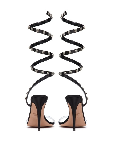 Valentino Garavani Rockstud 100 leather sandals - Black - zdjęcie produktu nr 2