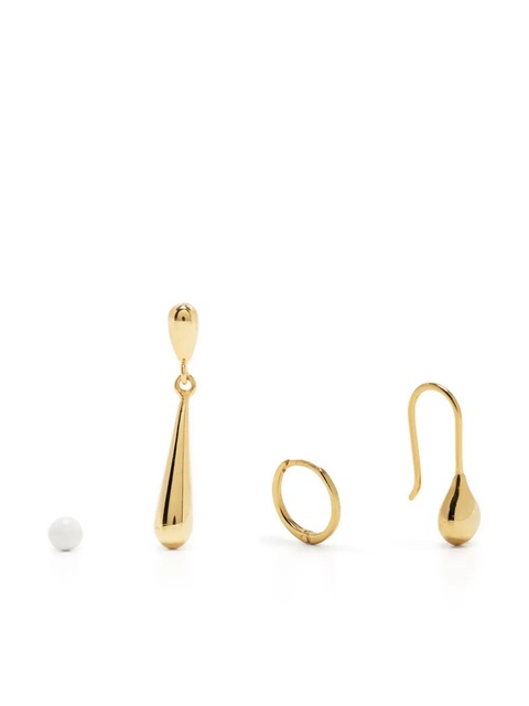 LEMAIRE asymmetric silver earrings (set of four) - Gold - zdjęcie produktu nr 1