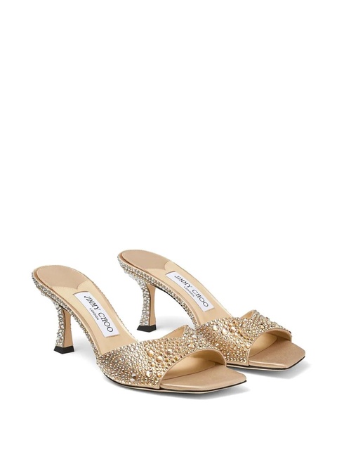 Jimmy Choo 70mm Skye satin sandals - Gold - zdjęcie produktu nr 1