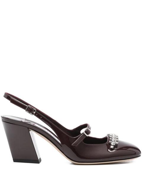 Jimmy Choo 70mm Belinda crystal-embellished slingback pumps - Red - zdjęcie produktu nr 1