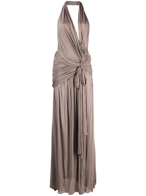 Blumarine halterneck backless gown - Neutrals - zdjęcie produktu nr 1