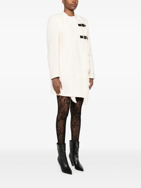ISABEL MARANT Garmia fringed buckle-fastening coat - Neutrals - zdjęcie produktu nr 2