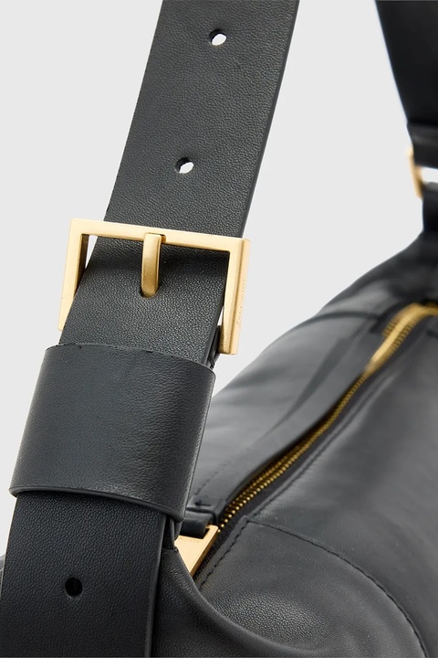 AllSaints torebka skórzana VEGA kolor czarny W195XD - zdjęcie produktu nr 2