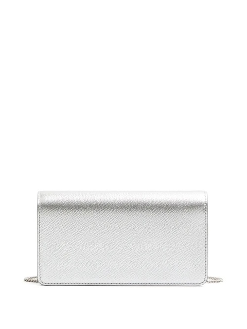 Valentino Garavani mini VLogo grained shoulder bag - Silver - zdjęcie produktu nr 1