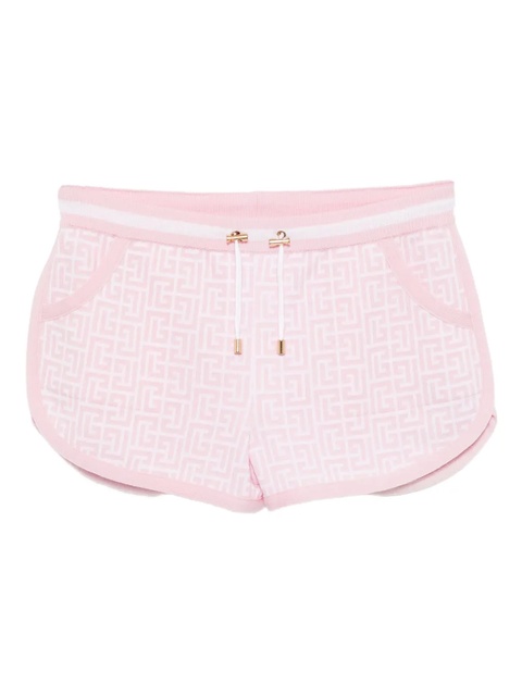 Balmain logo-embroidered shorts - Pink - zdjęcie produktu nr 1