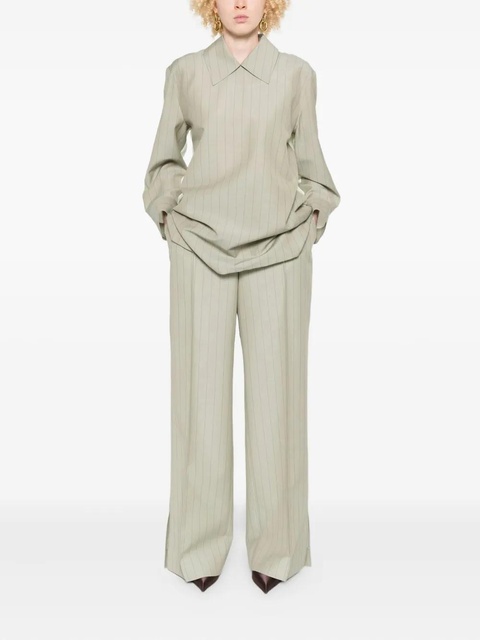 Jil Sander pinstripe-pattern blouse - Neutrals - zdjęcie produktu nr 2