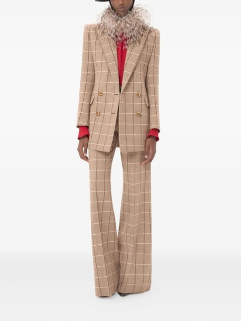 Valentino Garavani windowpane-check trousers - Neutrals - zdjęcie produktu nr 2