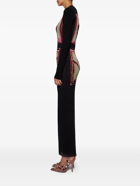 Jean Paul Gaultier Flowers Cadres maxi dress - Black - zdjęcie produktu nr 2