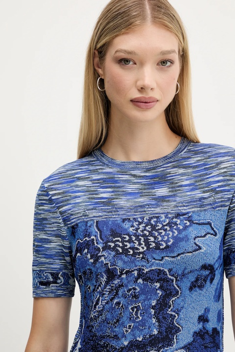Desigual t-shirt DANAE damski kolor niebieski 25WWTF04 - zdjęcie produktu nr 2