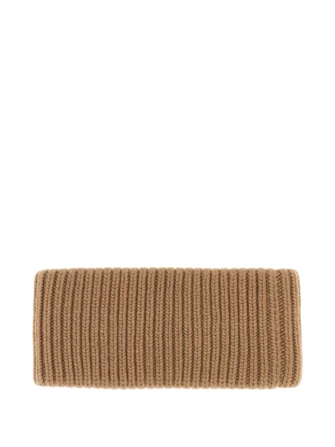 Miu Miu ribbed logo headband - Brown - zdjęcie produktu nr 1