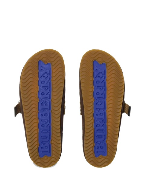 Burberry check-pattern buckle sandals - Brown - zdjęcie produktu nr 1