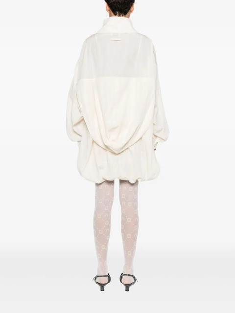 Jean Paul Gaultier high-neck pleated top - Neutrals - zdjęcie produktu nr 1