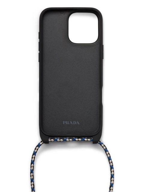 Prada logo-embellished iPhone 16 Pro Max case - Black - zdjęcie produktu nr 2