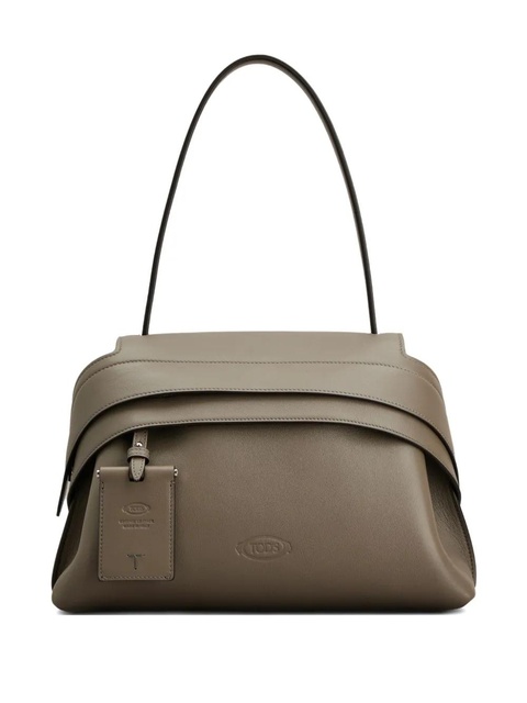 Tod's folded leather shoulder bag - Brown - zdjęcie produktu nr 1