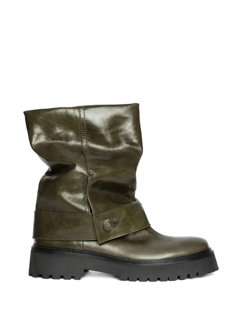 Zadig&Voltaire Angie fold-over leather boots - Green - zdjęcie produktu nr 1