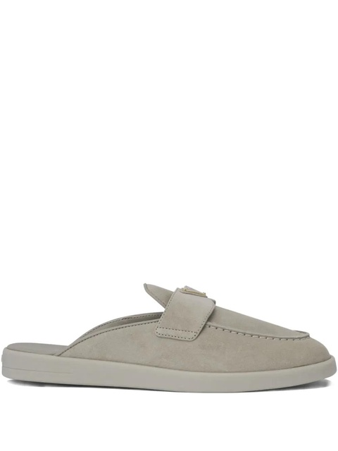 Prada metal-logo loafers - Grey - zdjęcie produktu nr 1