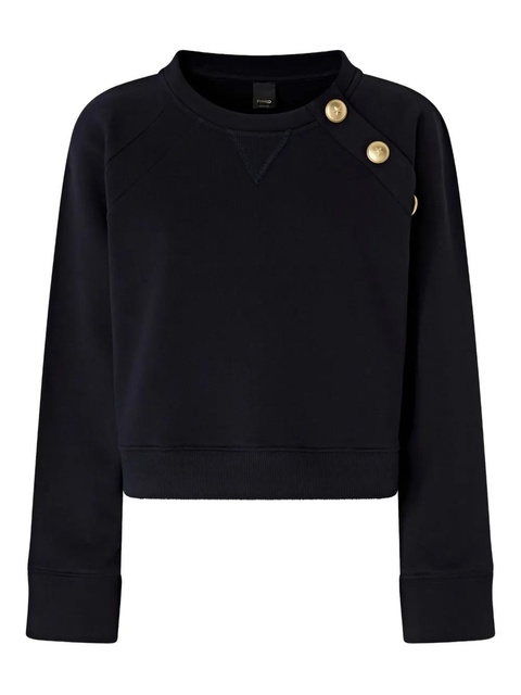 PINKO button-detailed cotton sweatshirt - Blue - zdjęcie produktu nr 1
