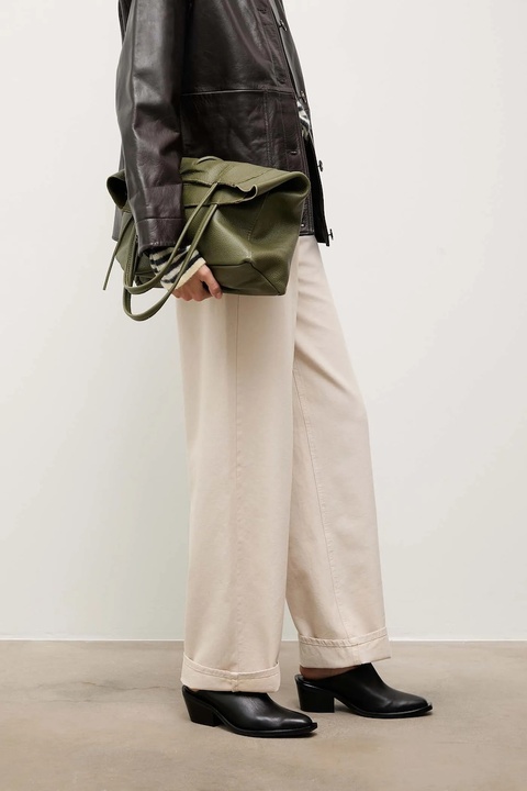 Answear.LAB botki skórzane kolor czarny na słupku - zdjęcie produktu nr 1