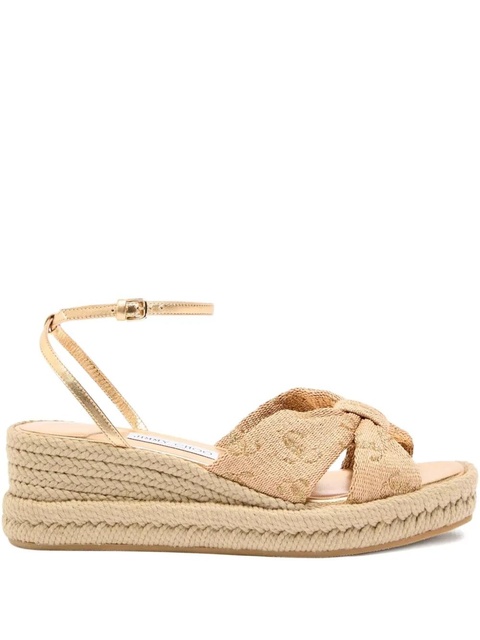 Jimmy Choo 60mm Aella wedge sandals - Neutrals - zdjęcie produktu nr 1