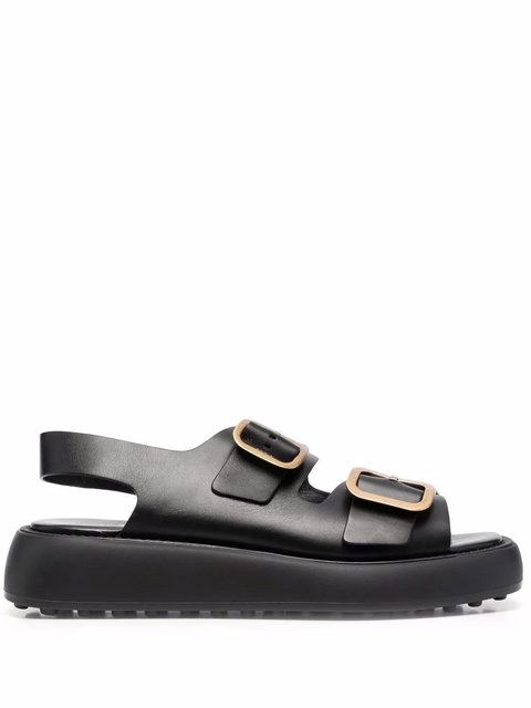 Tod's double buckle fastening sandals - Black - zdjęcie produktu nr 1