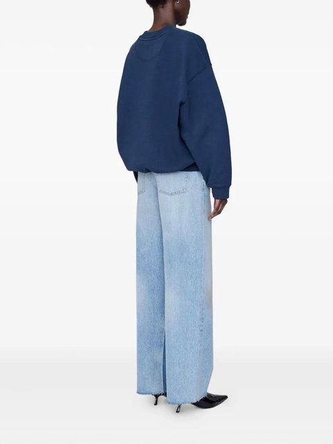 ANINE BING Jaci Paris-logo sweatshirt - Blue - zdjęcie produktu nr 2