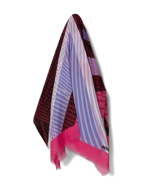 Missoni striped scarf - Purple - zdjęcie produktu nr 1