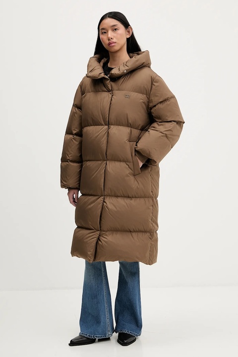 Tommy Hilfiger kurtka puchowa kolor brązowy zimowa WW0WW47745 - zdjęcie produktu nr 2