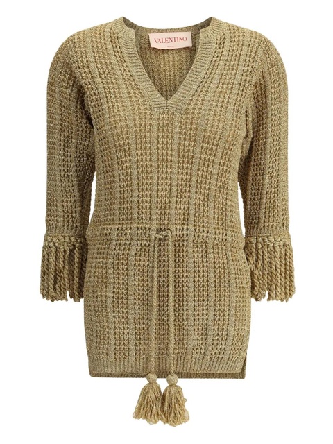 Valentino Garavani openwork lamé dress - Gold - zdjęcie produktu nr 1