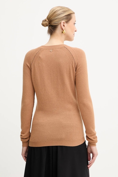 Silvian Heach sweter z domieszką wełny DIEGOROSA damski kolor brązowy lekki GPA25242MA - zdjęcie produktu nr 2