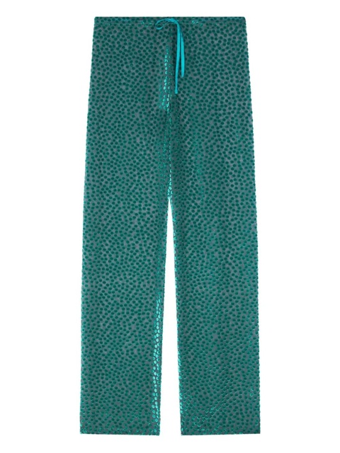 DRIES VAN NOTEN elasticated polka-dot trousers - Blue - zdjęcie produktu nr 1