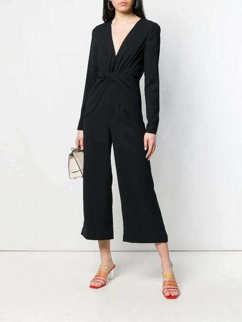 Self-Portrait knot front jumpsuit - Black - zdjęcie produktu nr 1