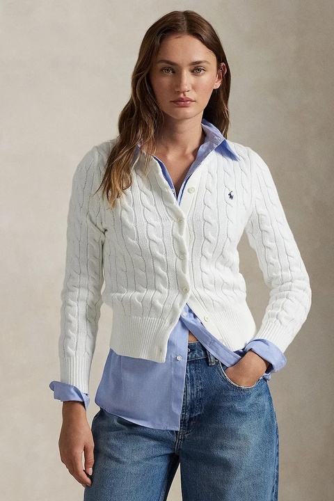Polo Ralph Lauren kardigan bawełniany kolor biały 211891643 - zdjęcie produktu nr 1