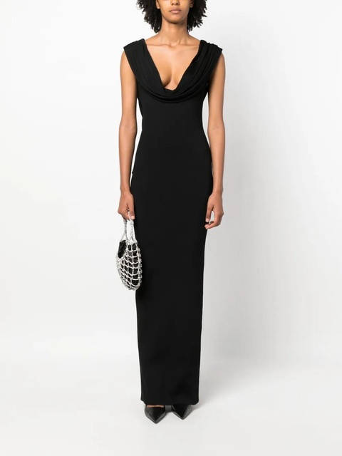Givenchy Kleid cowl-neck maxi dress - Black - zdjęcie produktu nr 2