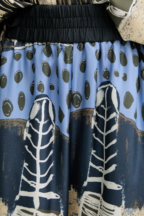 MUNTHE spodnie jedwabne ARUM damskie kolor granatowy proste high waist 253140025318 - zdjęcie produktu nr 2