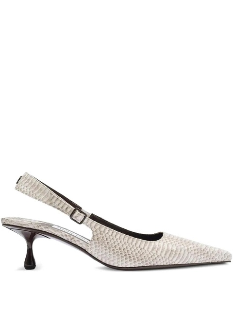 Jimmy Choo 50mm snakeskin-texture slingback pumps - ROCCIA - zdjęcie produktu nr 1