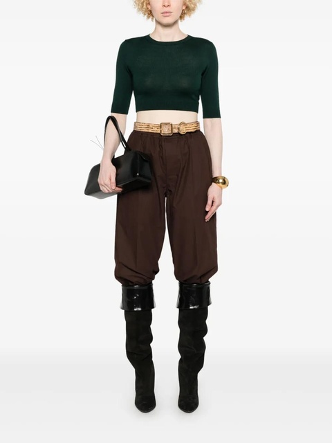 Saint Laurent wool cropped top - Green - zdjęcie produktu nr 2