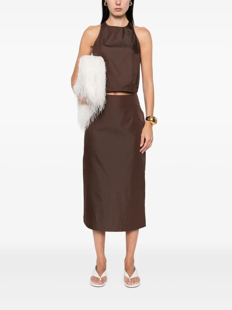 St. Agni rear-slit midi skirt - Brown - zdjęcie produktu nr 1