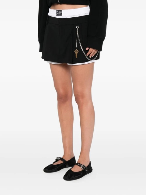 Alexander Wang pleated key-detail shorts - Black - zdjęcie produktu nr 2