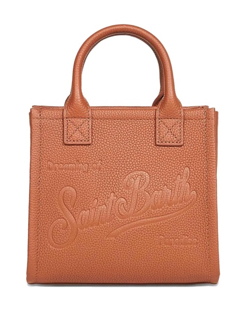 MC2 Saint Barth mini embossed grained leather tote bag - Brown - zdjęcie produktu nr 1