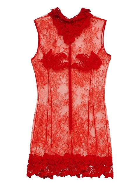 Blumarine lace mini dress - Red - zdjęcie produktu nr 1