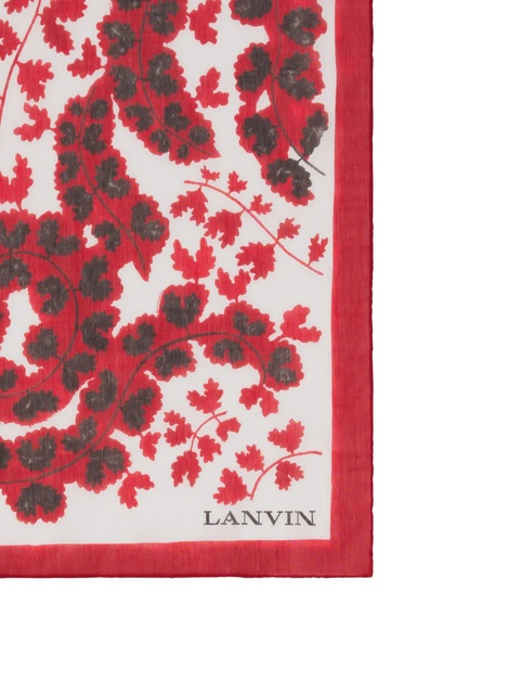 Lanvin leaf-print scarf - Red - zdjęcie produktu nr 2
