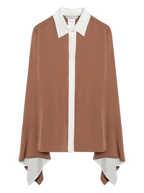 Max Mara long-sleeve color-block shirt - Brown - zdjęcie produktu nr 2