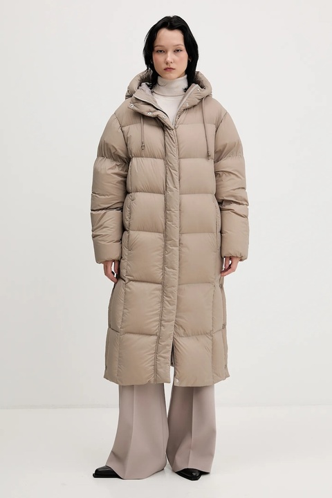 HUGO kurtka puchowa kolor beżowy zimowa oversize 50546355 - zdjęcie produktu nr 1