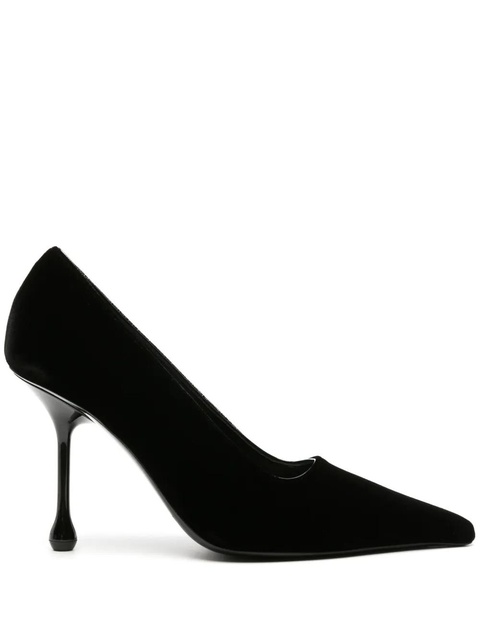 Jimmy Choo Ixia 95mm velvet pumps - Black - zdjęcie produktu nr 2