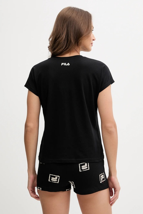 Fila piżama bawełniana damska kolor czarny bawełniana FPS4208 - zdjęcie produktu nr 2