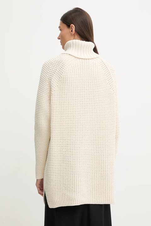 Marc O'Polo sweter damski kolor beżowy ciepły z golfem 5000007659 - zdjęcie produktu nr 2