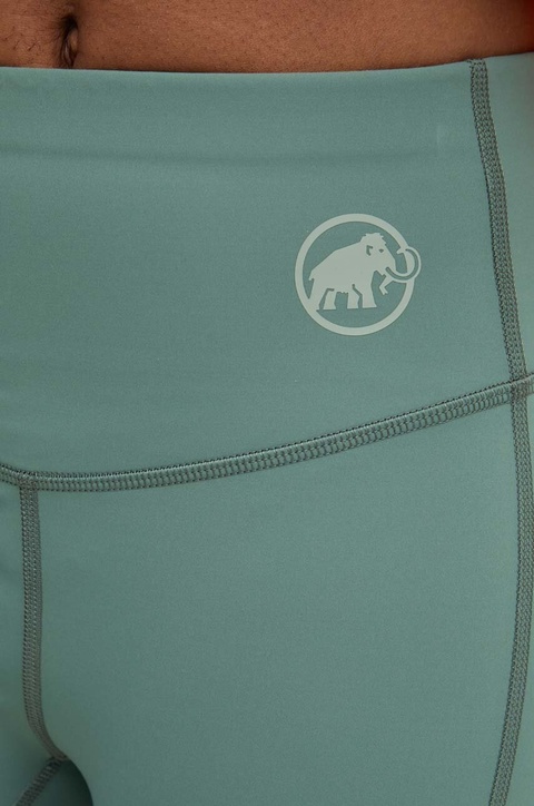 Mammut szorty sportowe Massone damskie kolor zielony gładkie high waist - zdjęcie produktu nr 1